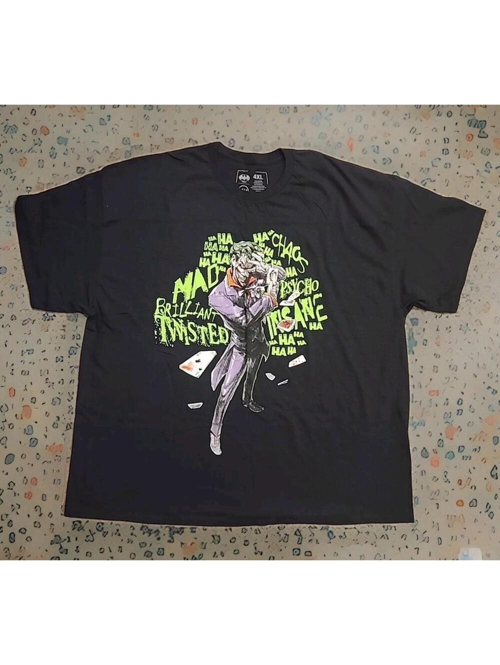 CVLA x DC men's t-shirt  "Twisted Joker" graphic Size 4XL (084)
